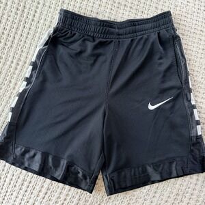 Nike Vintage Elite Stripe Short Basketball Dazzle Shorts Dri Fit Black White